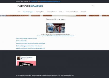 Fleetwood Synagogue - Fleetwood In The News